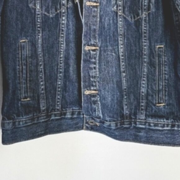 Lucky Brand The Tomboy Trucker Blue Button Front Stonewash Denim Jean Jacket - Picture 11 of 11